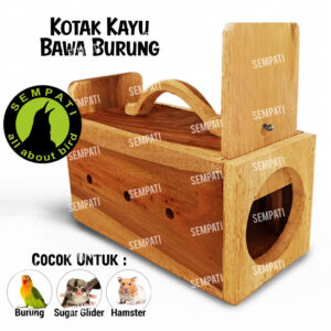 KOTAK KAYU BURUNG TRAVEL BOX 1 PINTU 3