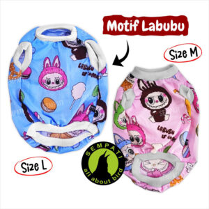 Baju Kucing Anjing Motif Labubu (1) BL